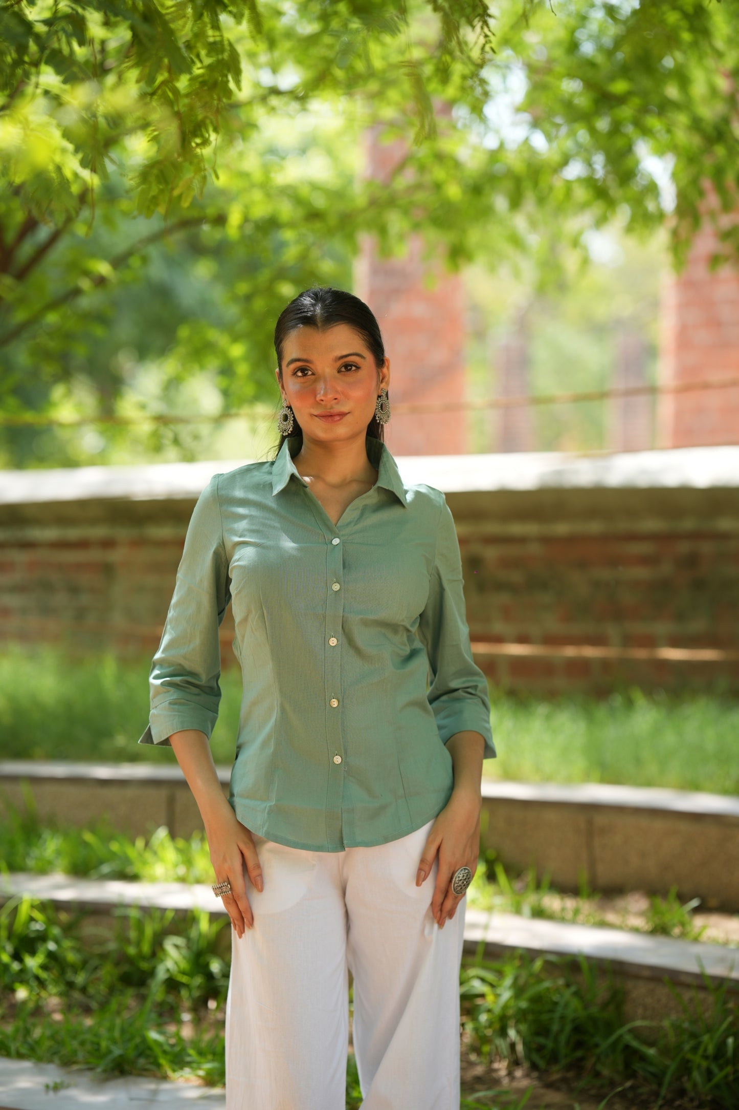 Green Cotton Shirt