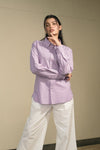 Women’s Lilac Cotton-Linen Shirt