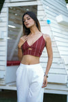 Rust Red Cut-Out Reversible Bralette