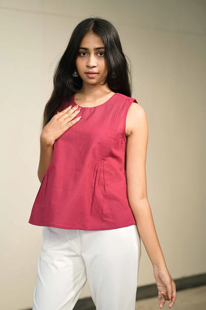 Rani Handloom Cotton Sleeveless Top