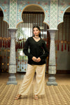 Black Solid Full Sleeve Kurti