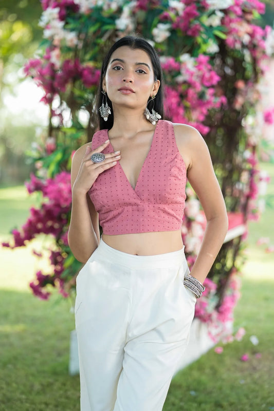Dusty Pink Cotton Bralette