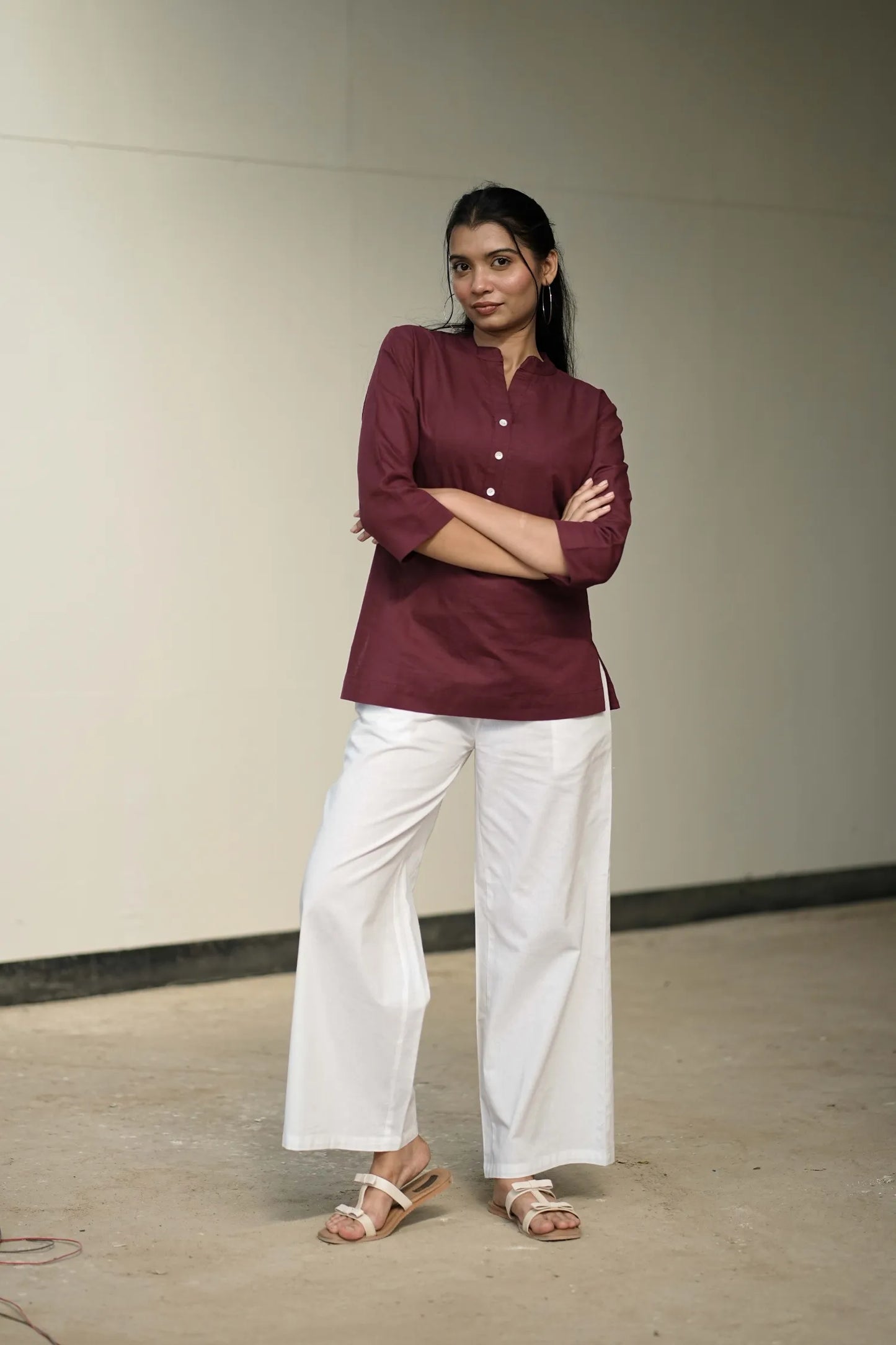 Women’s Onion Cotton-Linen Short Kurta