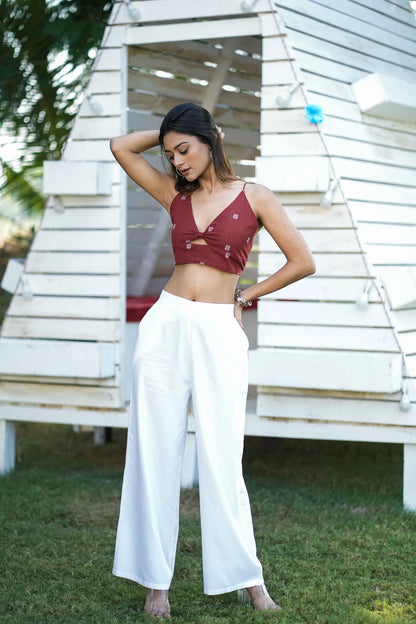 Rust Red Cut-Out Reversible Bralette