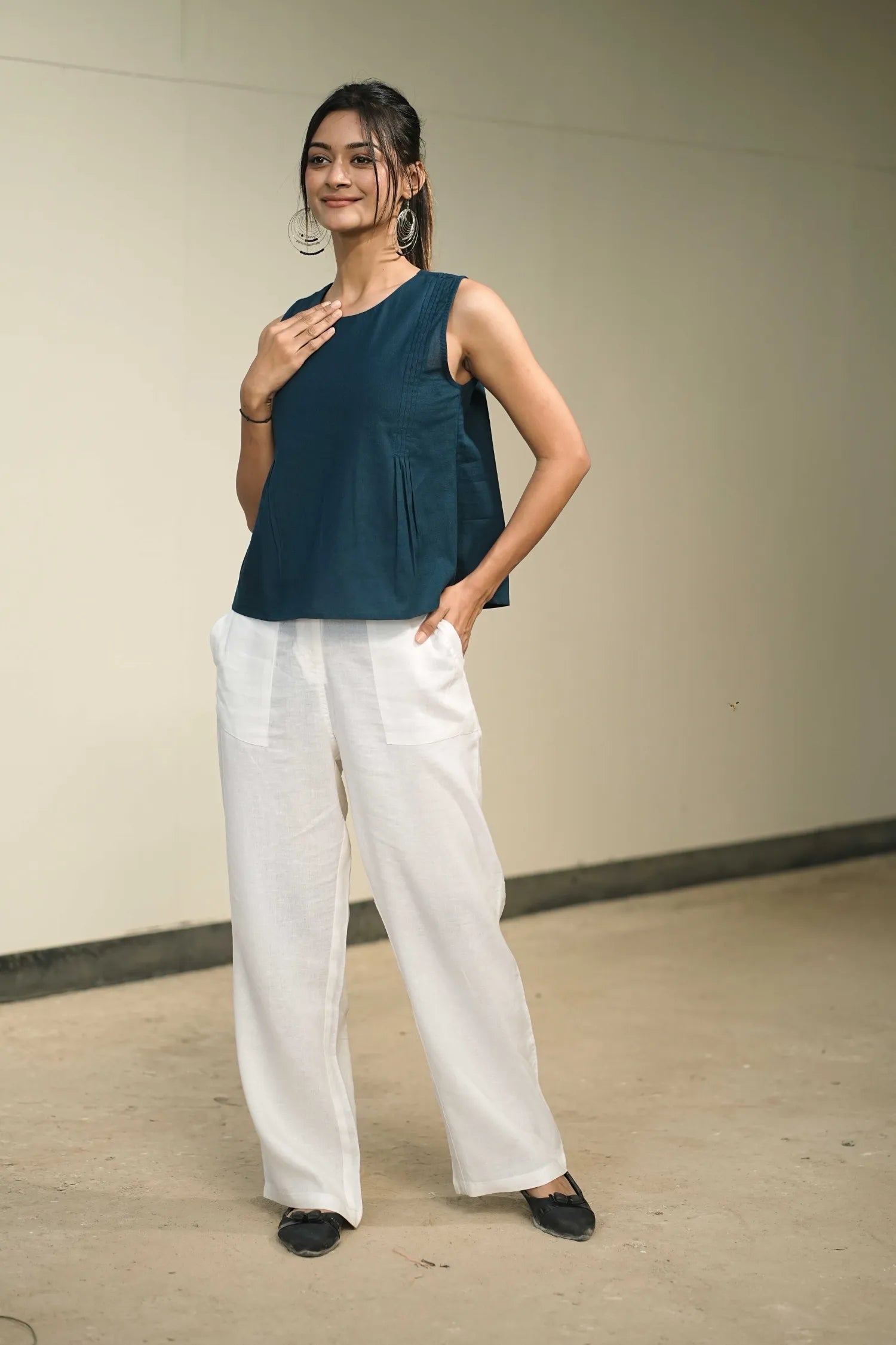 Rama Handloom Cotton Sleeveless Top