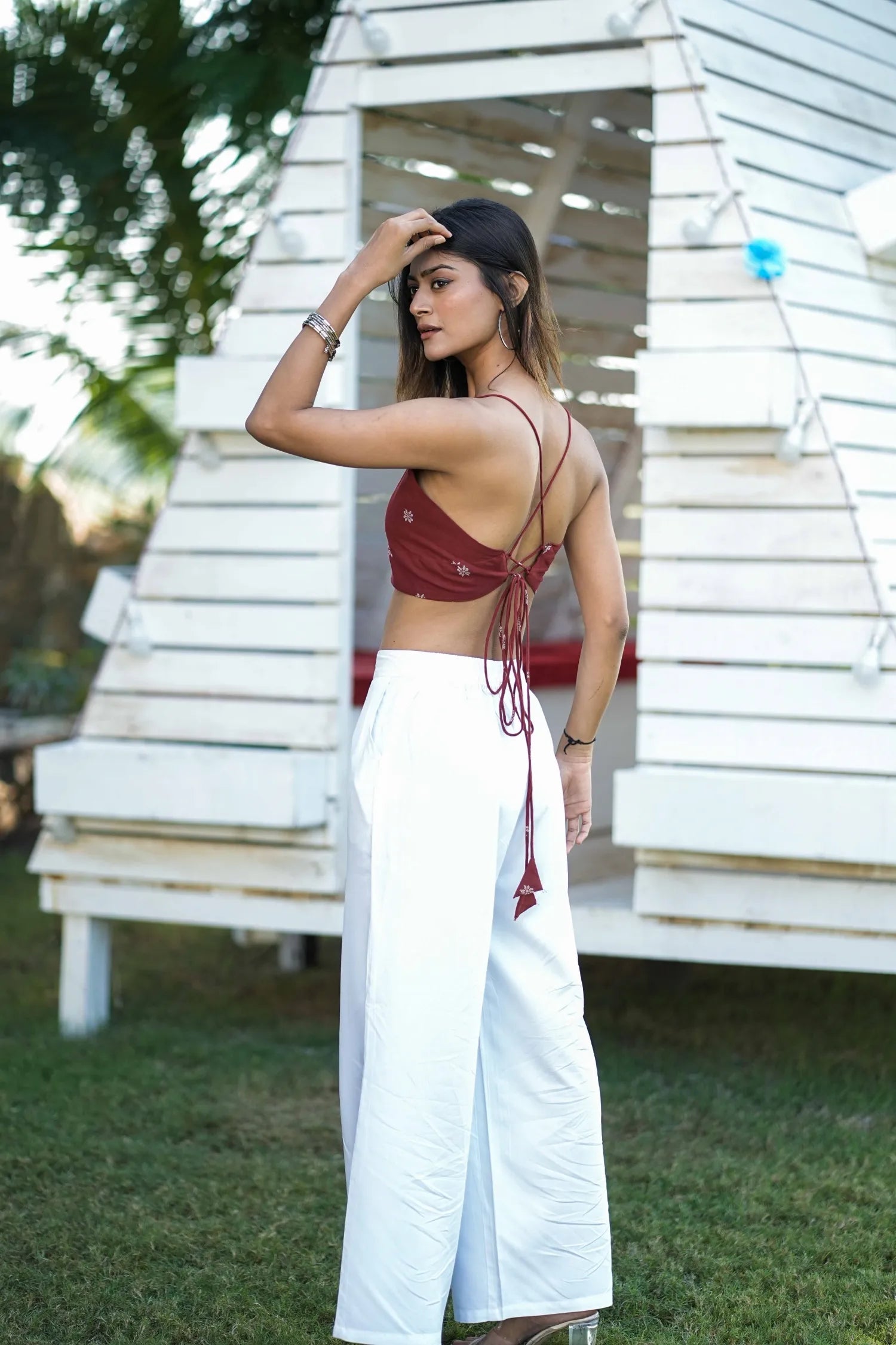 Rust Red Cut-Out Reversible Bralette