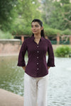 Wine Cotton Shirt