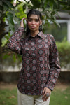 Black Ajrakh Print Cotton Shirt
