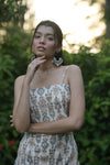 Ivory Beige Ikat Corset Kurti