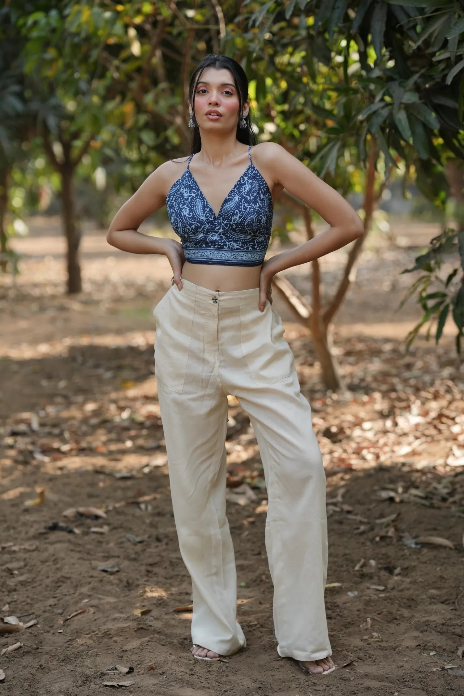 Indigo Paisley Bralette