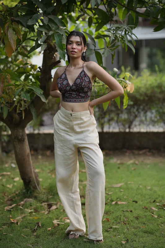 Black Ajrakh Bralette