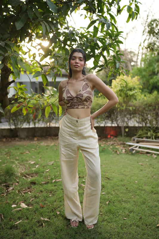 Mocha Leaf Buta Bralette
