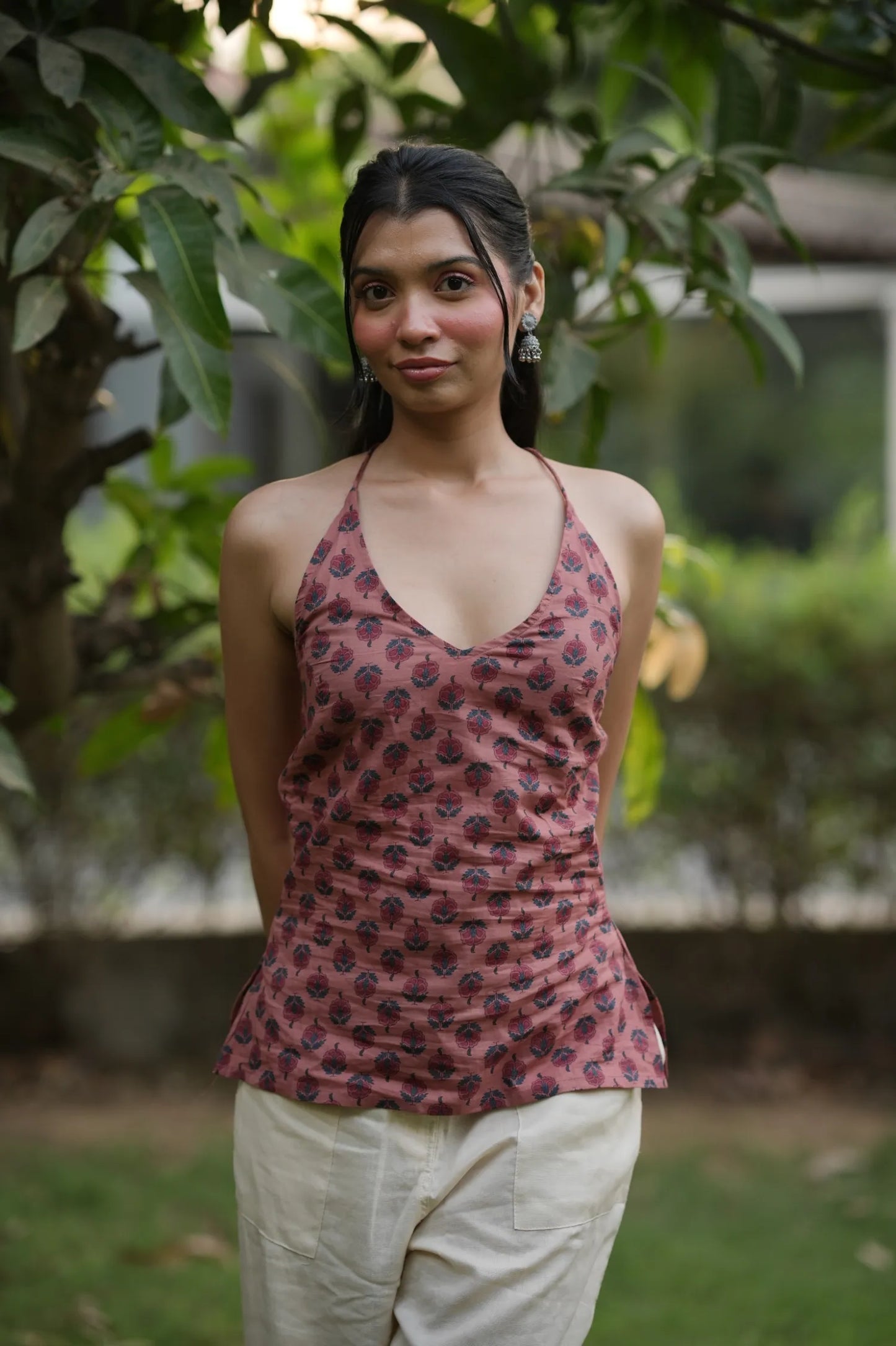 Peach Buta Strap Top