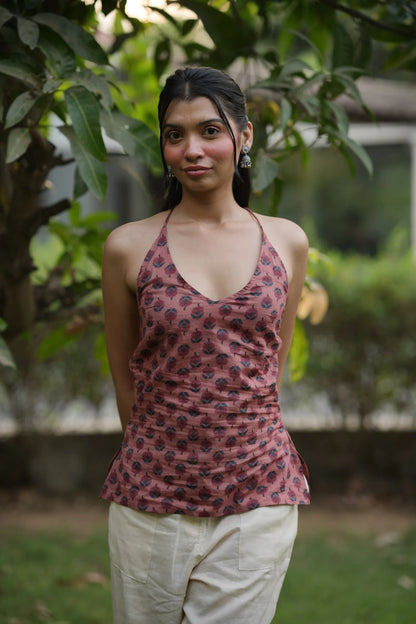 Peach Buta Strap Top