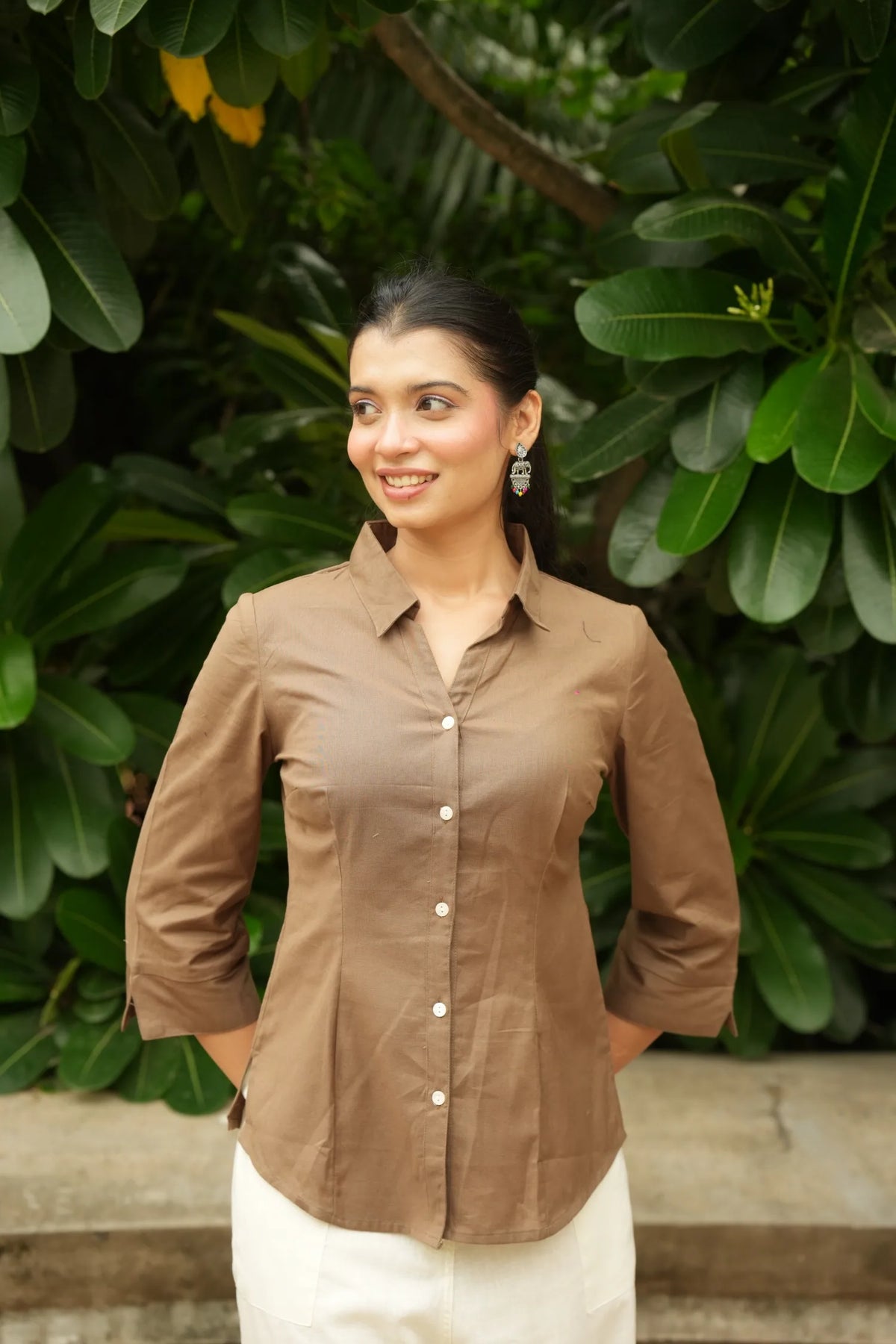 Brown Cotton Shirt