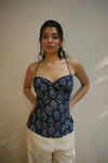 Indigo Sweetheart Corset Top