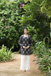 Indigo Blue Buta Print Kurti
