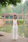 Ivory Airy Linen Pants