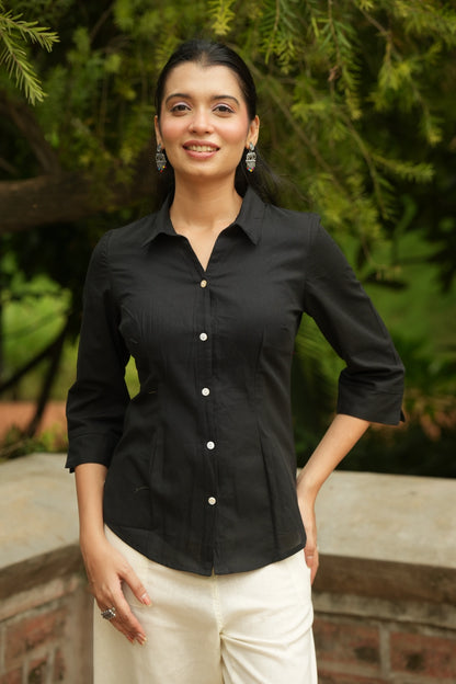 Black Cotton Shirt