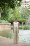 Beige Airy Linen Pants