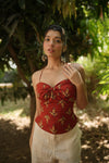 Burnt Rust Sweetheart Corset top