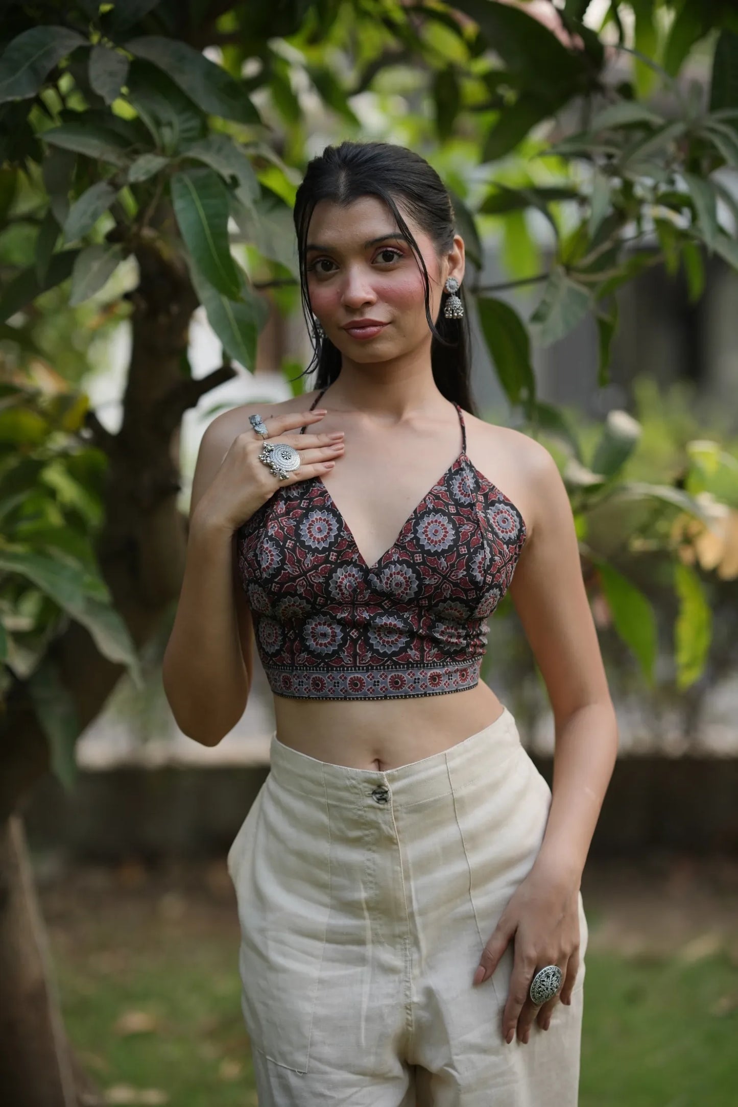 Black Ajrakh Bralette