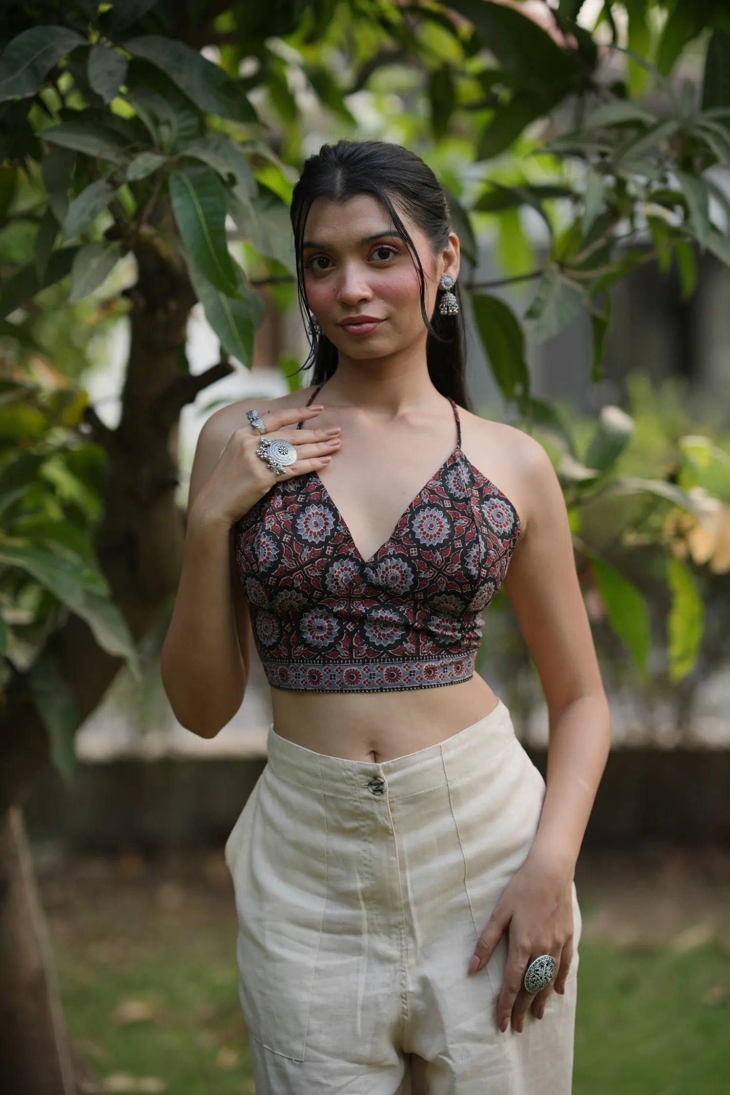 Black Ajrakh Bralette