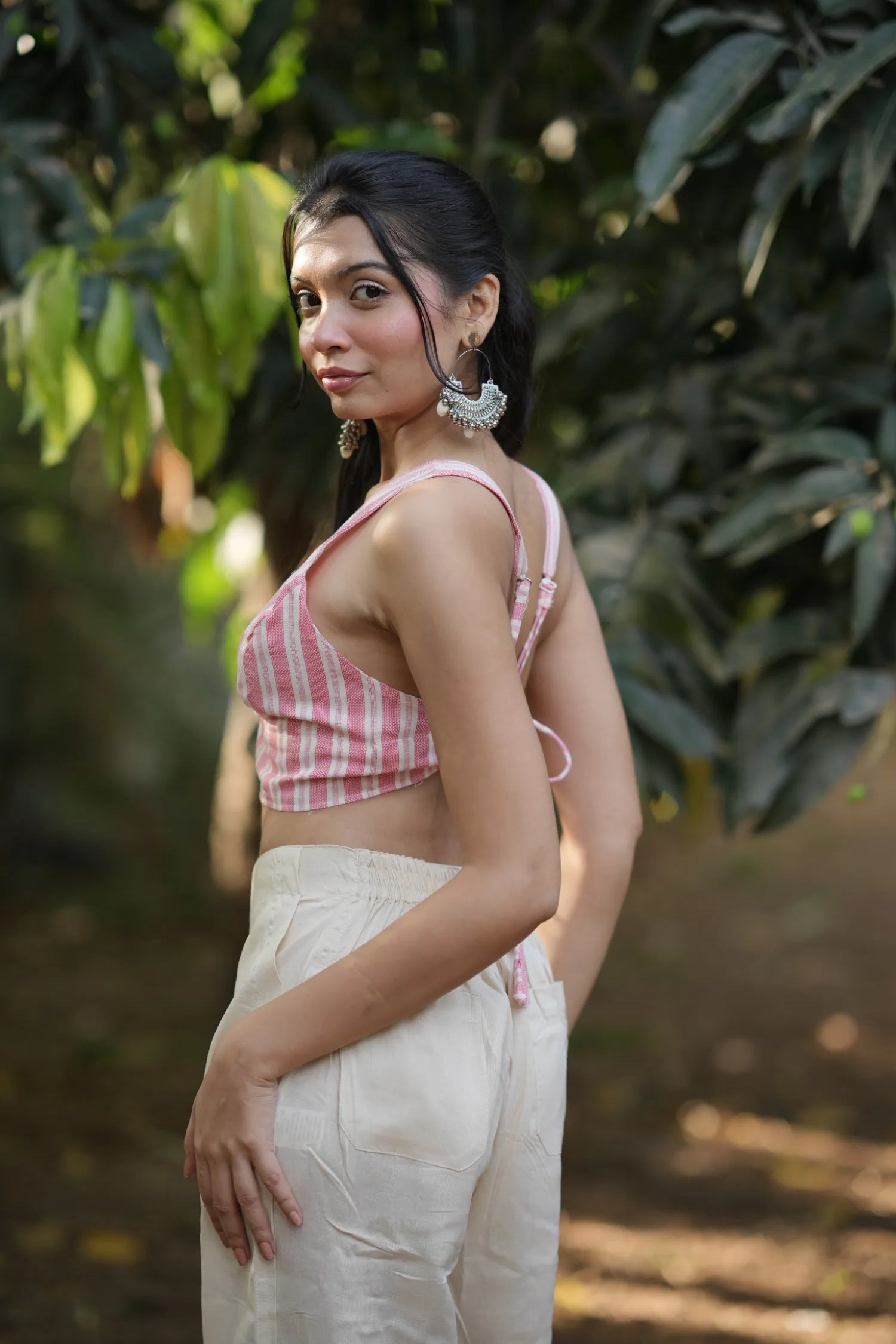 Blush Pink Stripe Bralette
