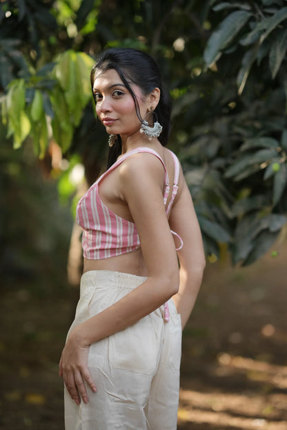 Blush Pink Stripe Bralette