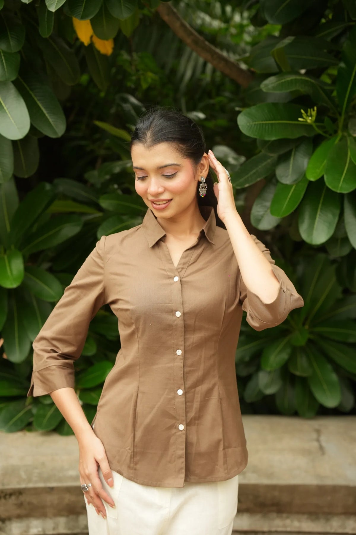 Brown Cotton Shirt