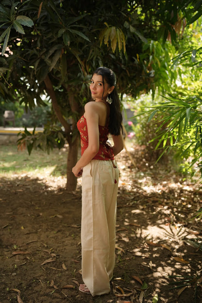 Burnt Rust Sweetheart Corset top