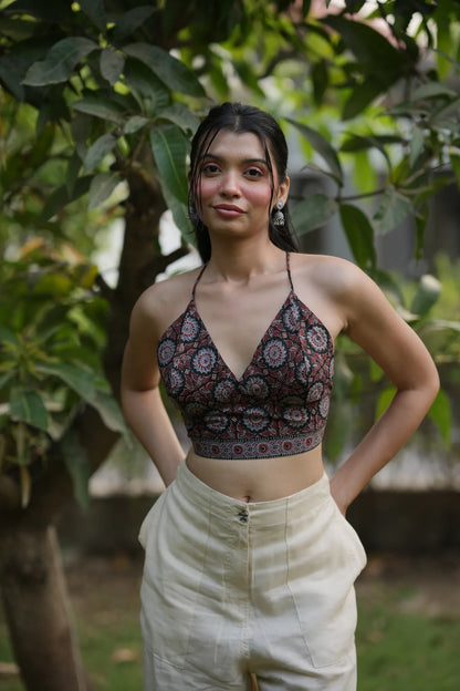 Black Ajrakh Bralette