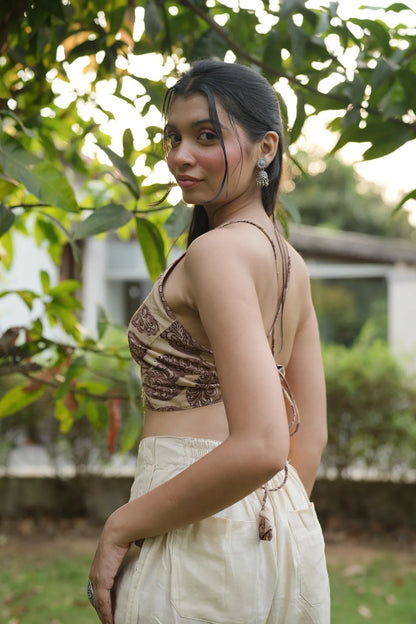 Mocha Leaf Buta Bralette