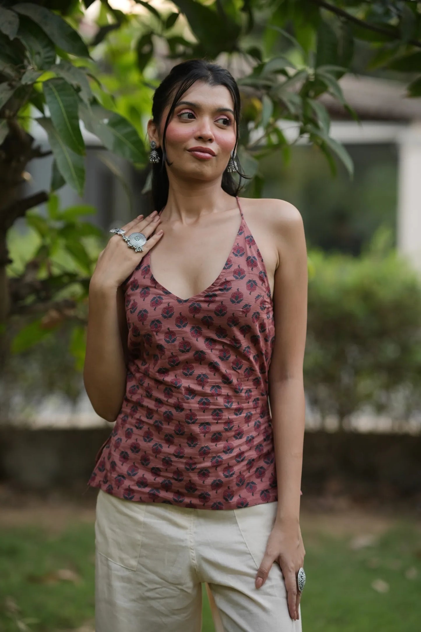 Peach Buta Strap Top