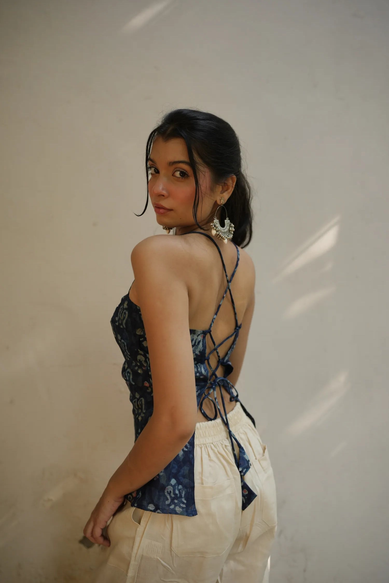Indigo Sweetheart Corset Top