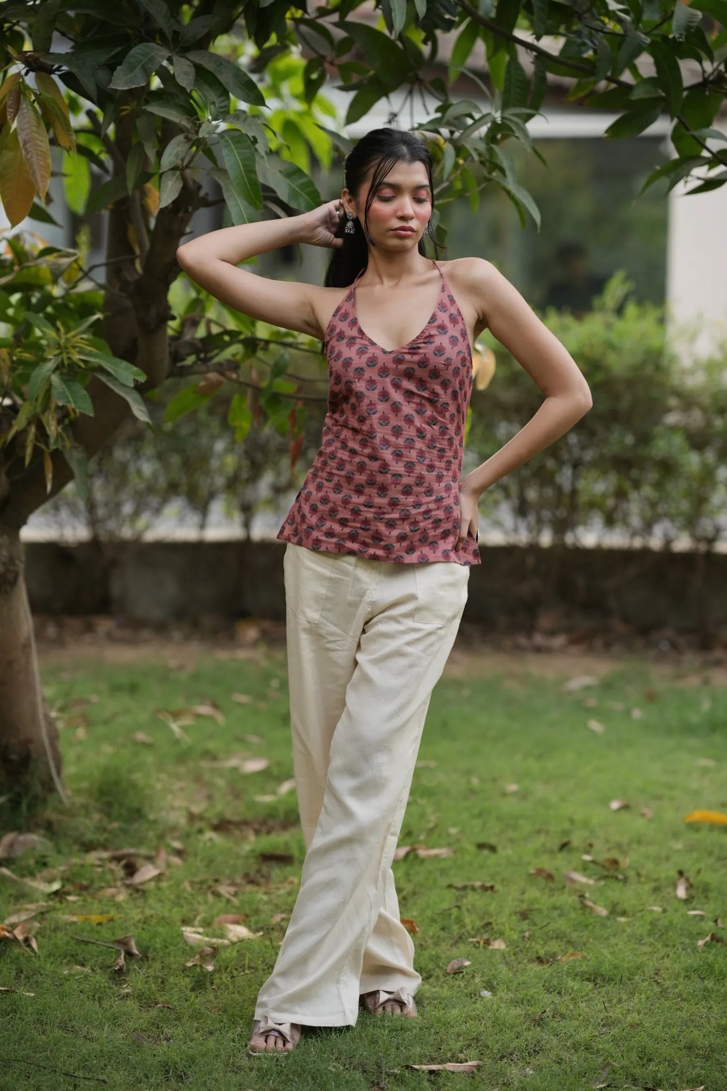 Peach Buta Strap Top