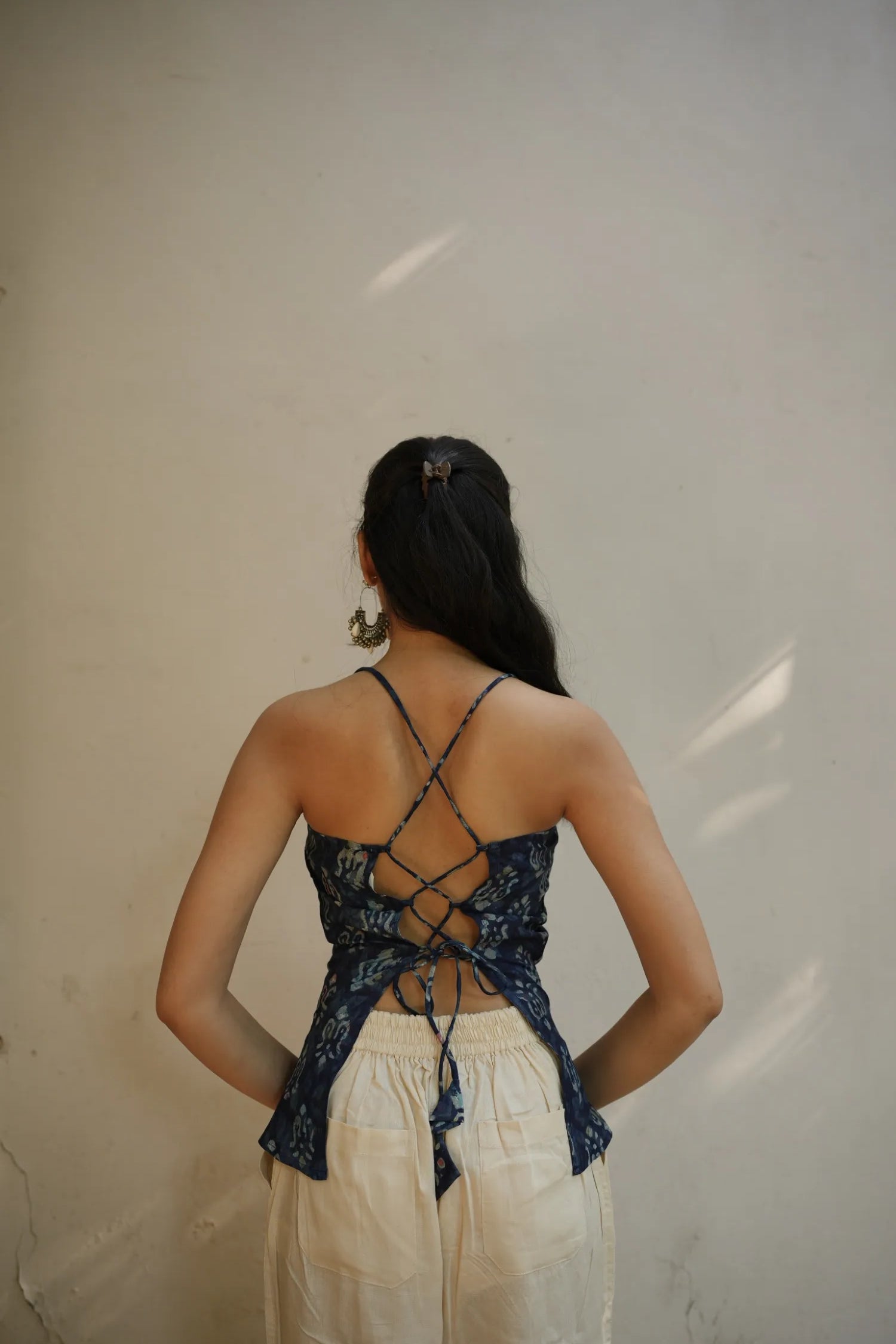 Indigo Sweetheart Corset Top