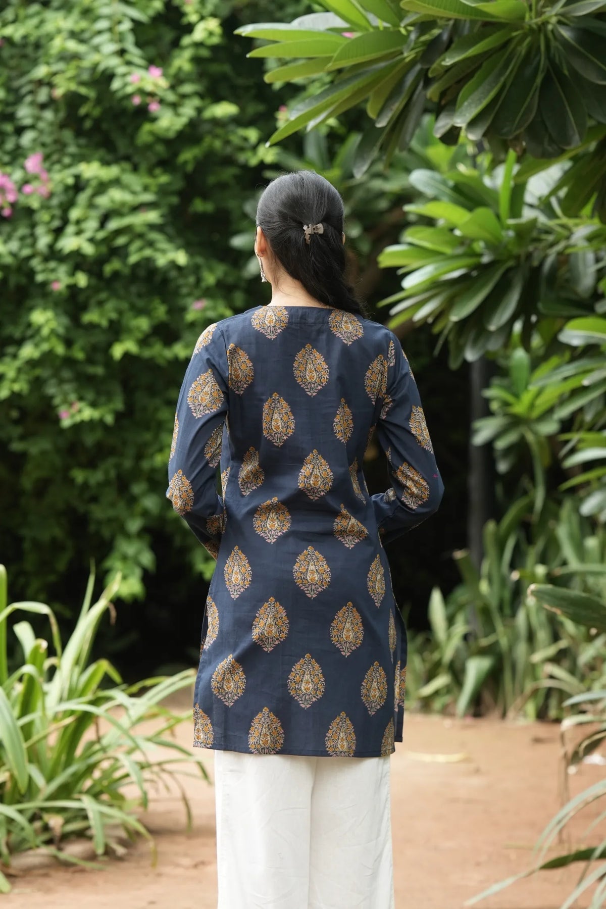 Indigo Blue Buta Print Kurti
