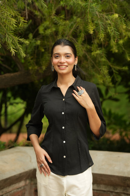 Black Cotton Shirt