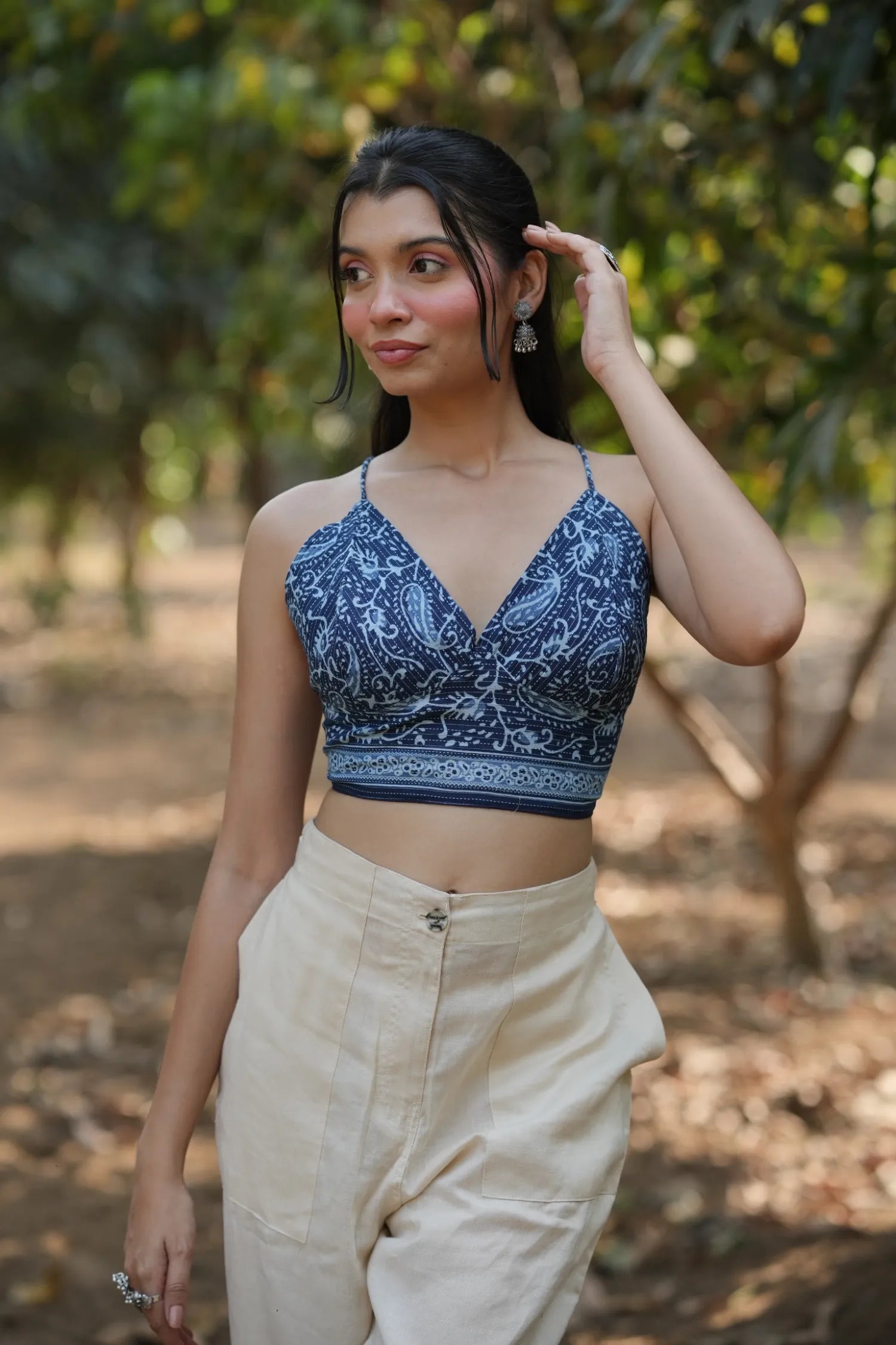 Indigo Paisley Bralette