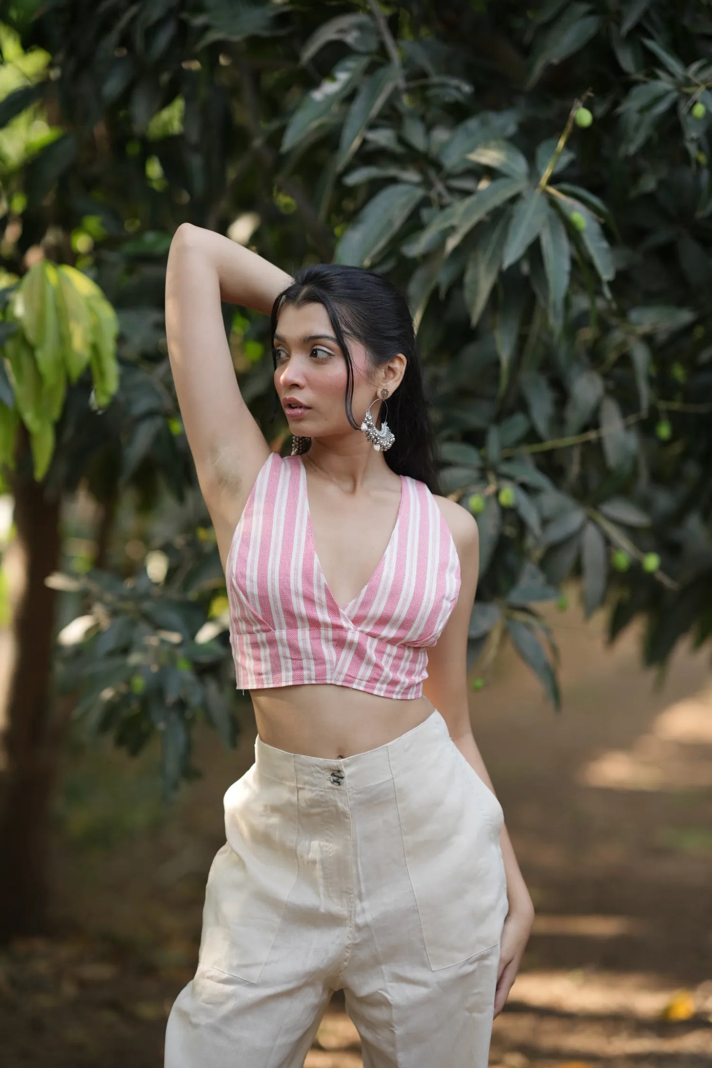 Blush Pink Stripe Bralette
