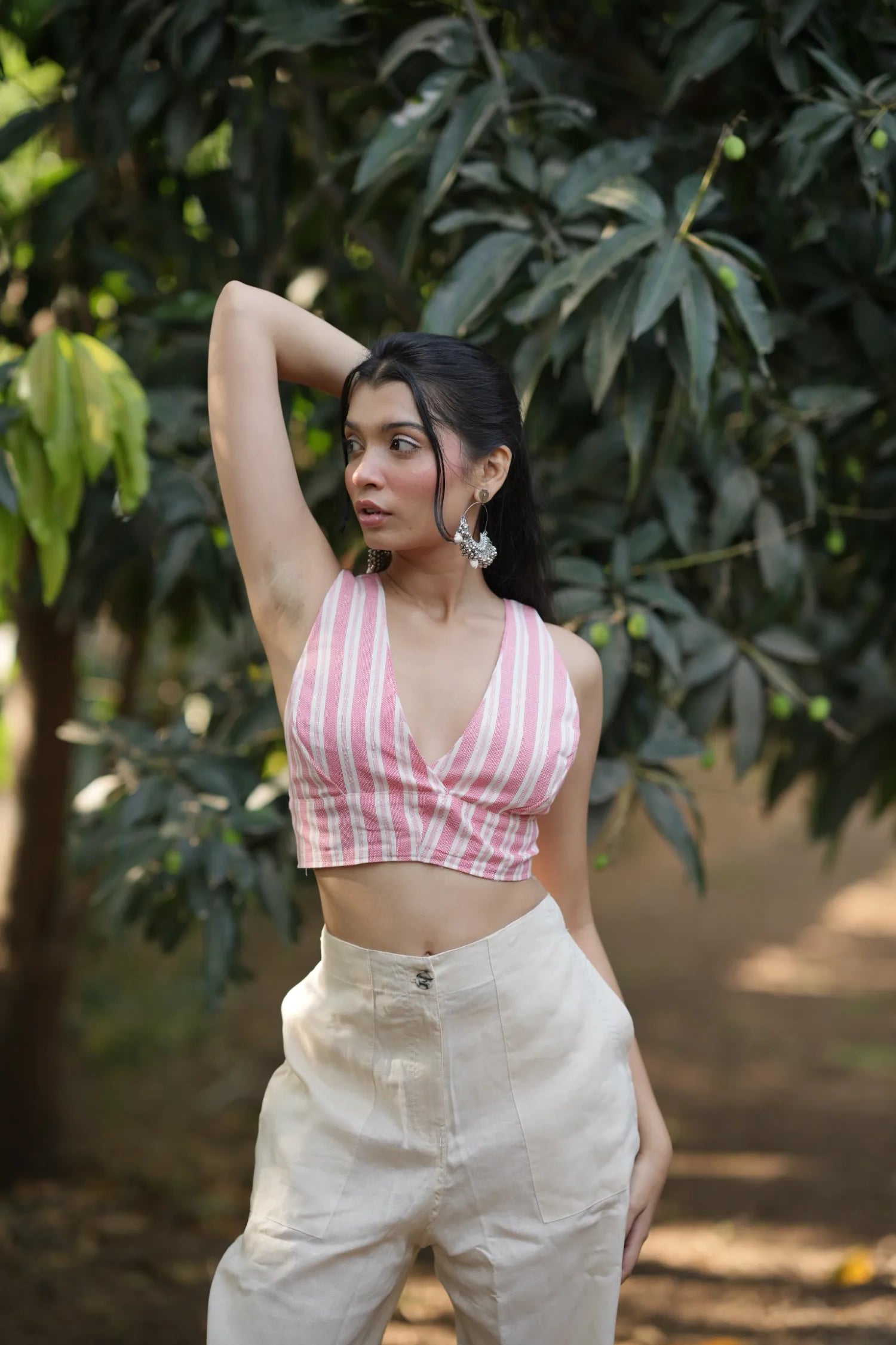 Blush Pink Stripe Bralette