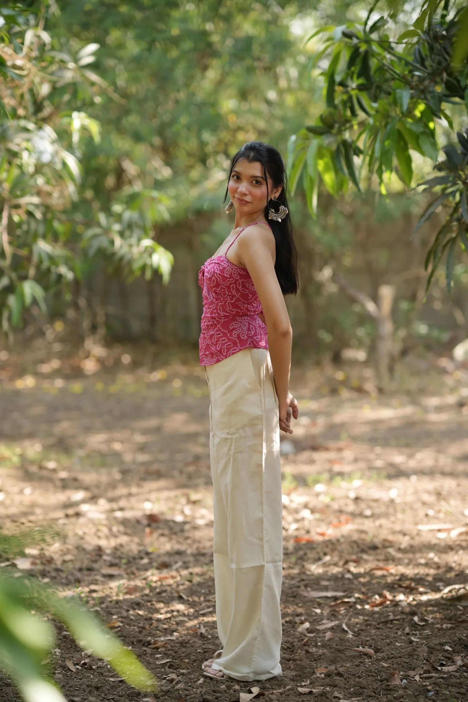 Hot Pink Bandhani Sweetheart Corset