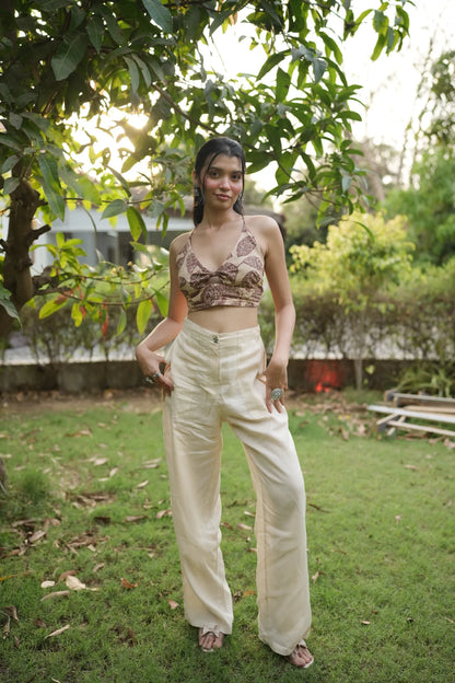 Mocha Leaf Buta Bralette