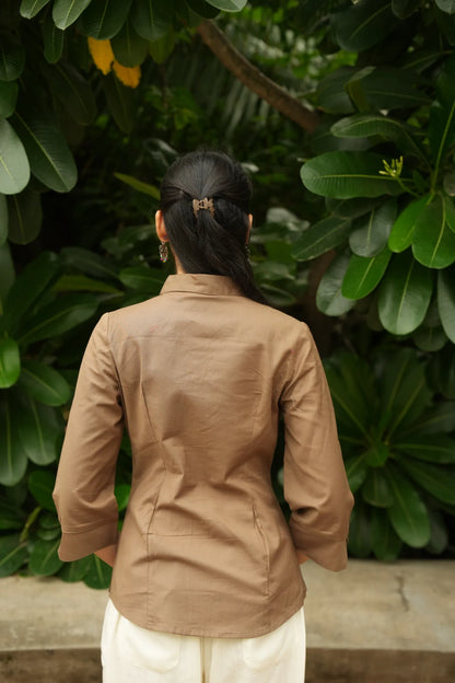 Brown Cotton Shirt