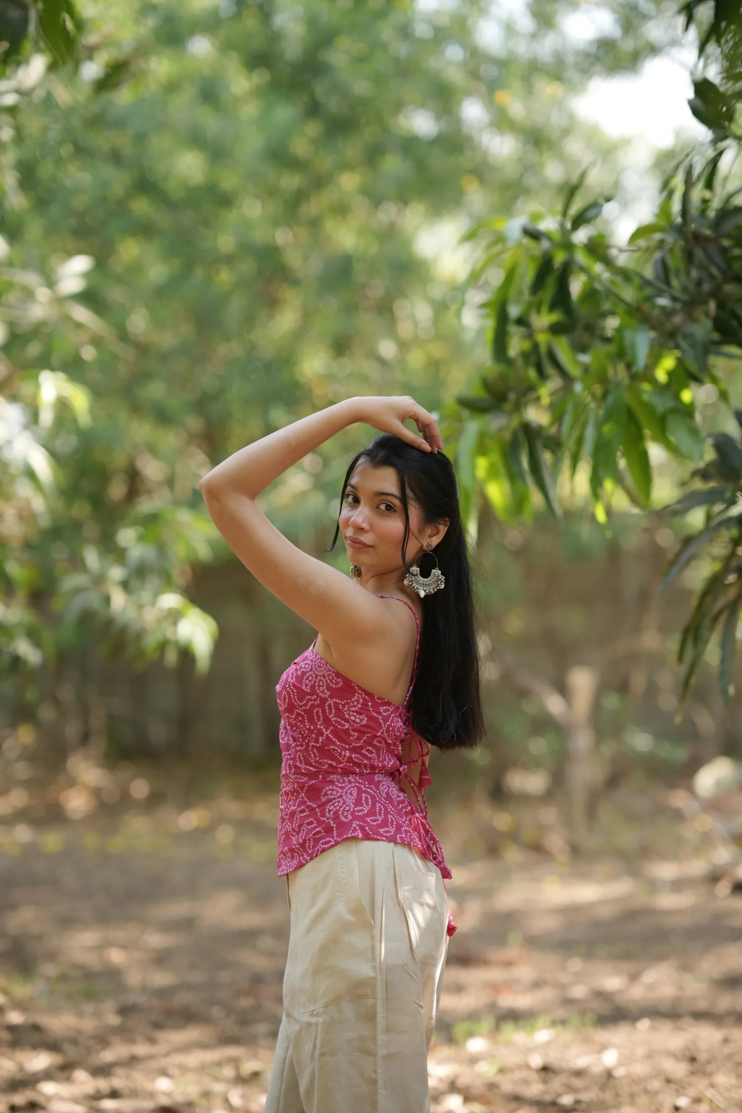 Hot Pink Bandhani Sweetheart Corset