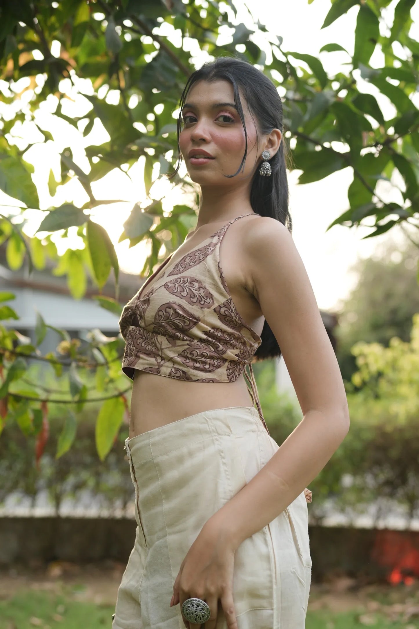 Mocha Leaf Buta Bralette