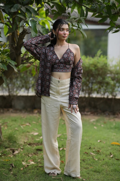 Black Ajrakh Bralette