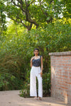 Indigo Ruched Corset Top