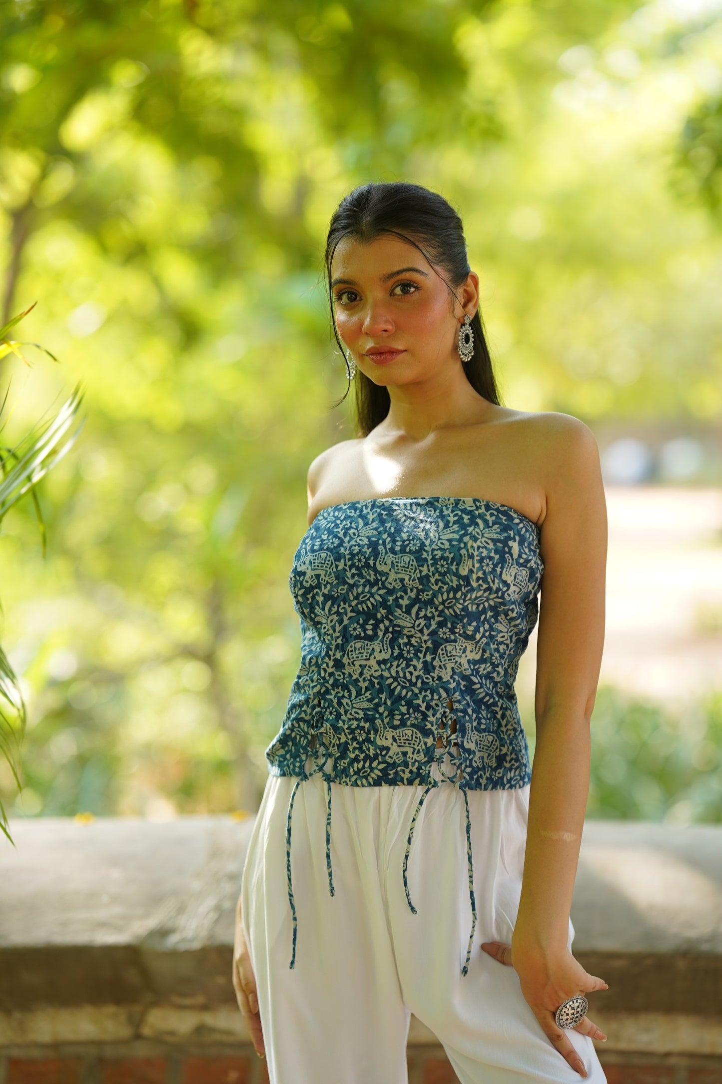 Indigo Elephant Tube Top